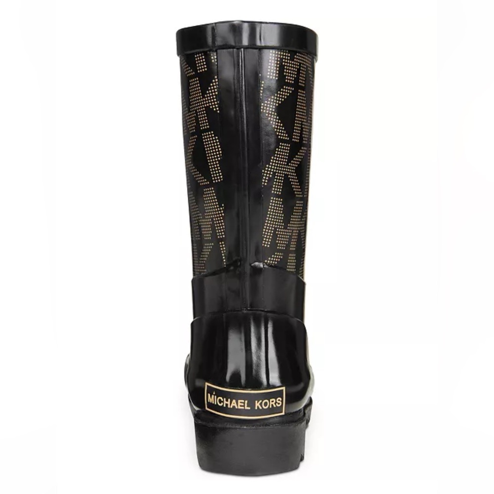 Michael Kors Black Monogram Rain Boots - Girls Youth | Size 1 - Picture 7 of 9